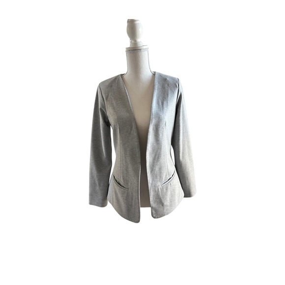 ASOS Collarless Heather Gray Knit Blazer LIKE NEW!! - Picture 6 of 12